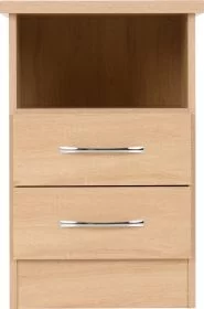 Nevada 2 Drawer Bedside - Sonoma Oak Effect