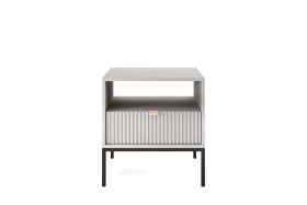 Bedside Table - DYFED Nightstand Grey 54cm