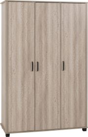 Wardrobe - OLDBURY 3 Door Wardrobe Light Oak Effect 120cm
