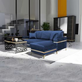 Wakefield Gold Touch Corner Storge Sofabed Left, Right Orientation - Blue