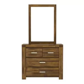 Dressing Table - LUXURIOUS 4 Drawer Dresser Concrete Grey 96cm
