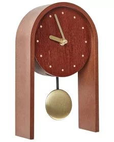 Clock FERDEN 15 cm Brown
