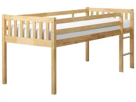PEPRA Mid Sleeper Bedframe Wood 90 x 200cm EU Single Bed Light Wood