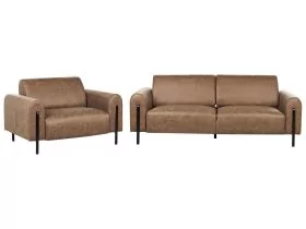 Fabric Living Room Set Brown ASKIM