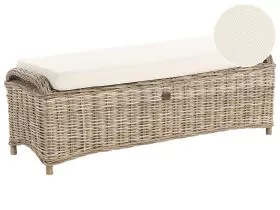 Garden Ottoman SUSUA 140 cm Rattan Natural