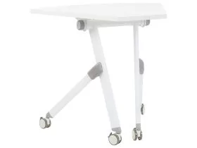 Folding Office Desk with Casters 90 x 64 cm White BENDI