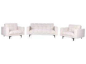 Boucle Living Room Set White ALNES