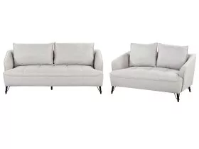 Fabric Living Room Set Grey HOBRO