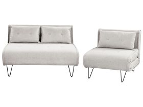 Fabric Sofa Set Light Grey VESTFOLD