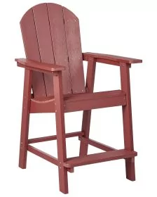Garden Bar Chair ADIRONDACK Synthetic Material Red