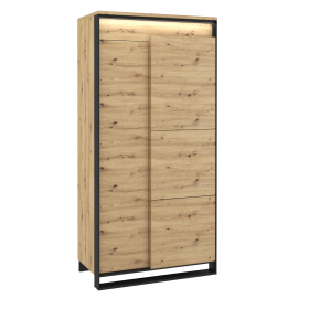 Wardrobe - QUINTON 2 Door Wardrobe Oak Artisan 95cm