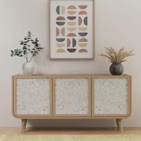 ALFIE Three Door Cabinet - Natural