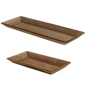 Natural Sophisticated Design Wooden Serving Tray - Brown