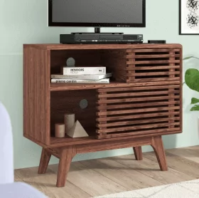 TV Stand Dark Wood BROOKLYN
