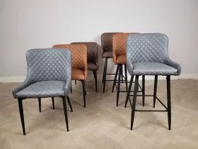 Poole PU Leather Kitchen Breakfast Bar Stools & Dining Chairs - 3 Colours