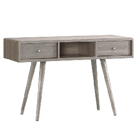 Dressing Table - ASHISH 2 Drawer Dresser Grey Oak Effect 120cm