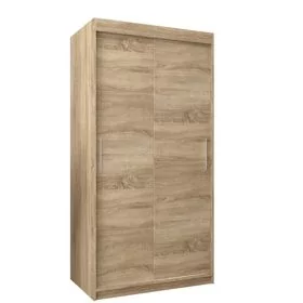 Sliding Wardrobe - TIVERTON 2 Door Wardrobe Oak Sonoma 100cm