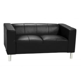 Astral Amore 2 Seater PU Sofa - Black