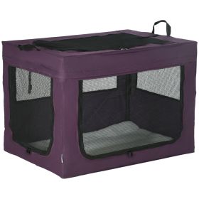 Pet Carrier, Portable Cat Carrier, Foldable Dog Bag for Small and Medium Dogs, 79.5 x 57 x 57 cm, Purple