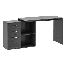 Computer Desk Table Workstation Home Office L Shape Drawer Shelf File Cabinet Black