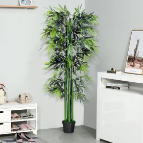 6ft Artificial Bamboo Tree Plant Greenary in A Pot for Home Office Planter 1.8M