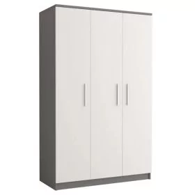Wardrobe - ORMISTON 3 Door Wardrobe Grey Matt 120cm