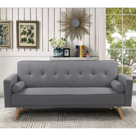 Stylish Design Linen Fabric 3 Seater Recliner Sofabed - Light Grey, Dark Grey and Coffee