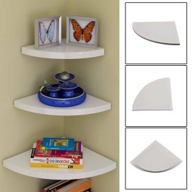 Floating Wall Corner Shelves Shelf Storage Unit Set of 3  - White