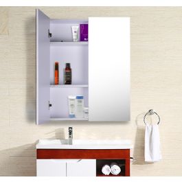 2-Door Wall Mount Mirrored Bathroom Storage Cabinet