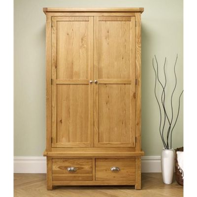 Wardrobe - WOKINGHAM 2 Door Wardrobe Oak 110cm