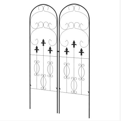 Metal Trellis Set of 2, Garden Trellis for Climbing Plants Support Frames, Scrolls Design