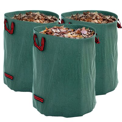 SUNVISTA Garden Waste Bags, 300L x 3 Heavy Duty Garden Bags, Green