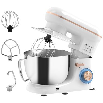 HERON 1300W Kitchen Stand Mixer, with Accessories - White