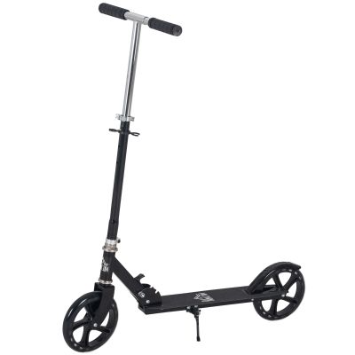 Kids Foldable Scooter with Adjustable Height and Rear Brake - Black