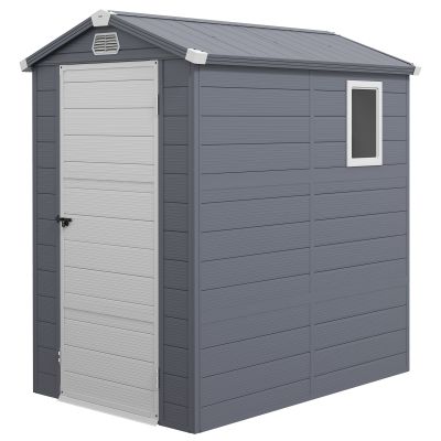 Jones 4 x 6ft Garden Shed with Foundation Kit - Grey