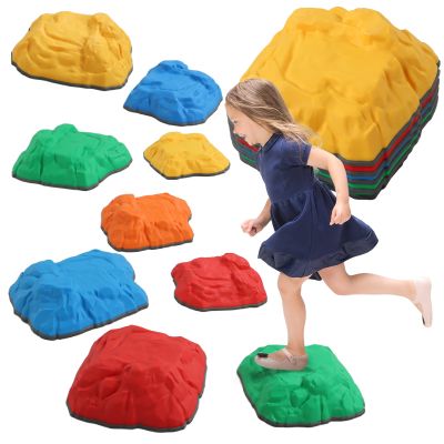 AIVAGO Balance Stepping Stones for Kids with Non-slip Bottom, Indoor Outdoor Obstacle Course for Ages 3-8 Years, Multicoloured