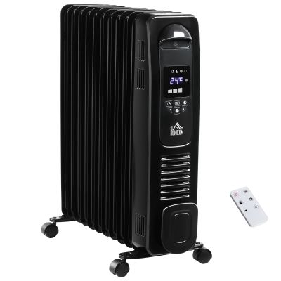 2720W Digital Display Oil Filled Radiator 11Fin Portable Electric Heater w/ Built-in Timer Three Heat settings Safety switch Remote Control