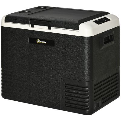 50L Car Refrigerator, Portable Compressor Car Fridge Freezer, Electric Cooler Box with 12/24V DC and 110-240V AC