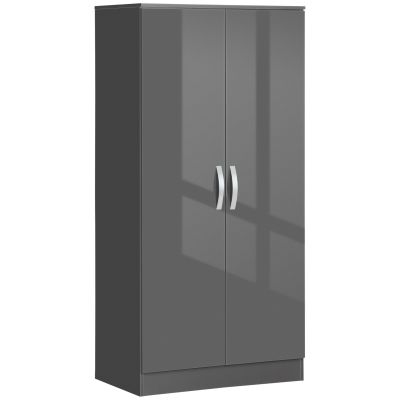 Wardrobe - ASTI 2 Door Wardrobe Grey 76cm