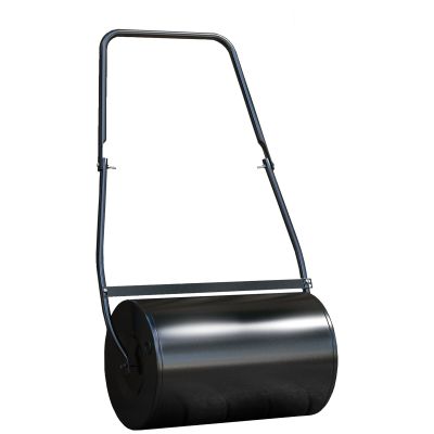 38L Heavy Duty Water or Sand Filled Garden Steel Lawn Roller Drum ?50cm Black