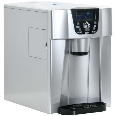 12kg Counter Water Dispenser and Ice Machine with Drip Tray - Silver