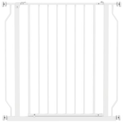 Extra Wide Dog Safety Gate, with Door Pressure, for Doorways, Hallways, Staircases - White