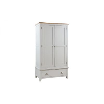 Wardrobe - RUHA 2 Door Wardrobe Grey 97cm