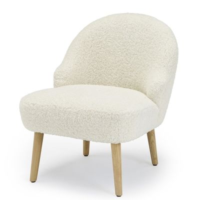 Ted Faux Fur Soft Cushioned Chair - White