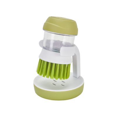 Dish Pot Brush with Soap Dispenser,Green
