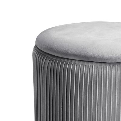 Modern Pleated Storage Ottoman