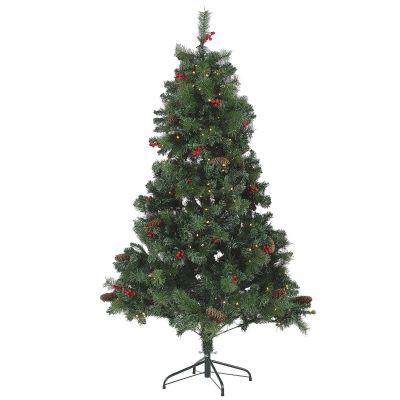 Winter Wonderland Pre Lit Christmas Tree 180 cm - Dark Green