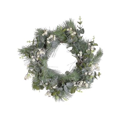 Mistletoe Magic Decorative Christmas Wreath 54 cm - Green
