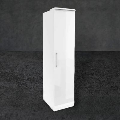 Wardrobe - OPULENT 1 Door Wardrobe White 45cm