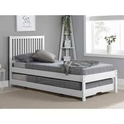 Buxton Sprung Slatted Bases Trundle Bed - White